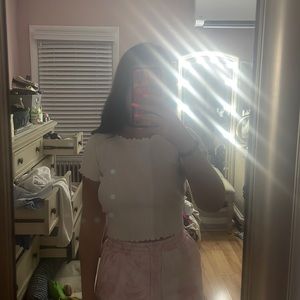 Brandy Melville Pink Baby Tee